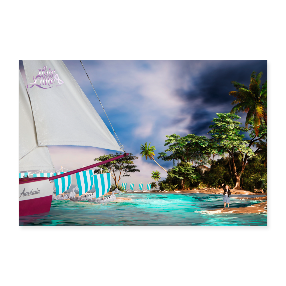 ILVIE LITTLE POSTER II Dragon Boat Island II 60x40 cm - white