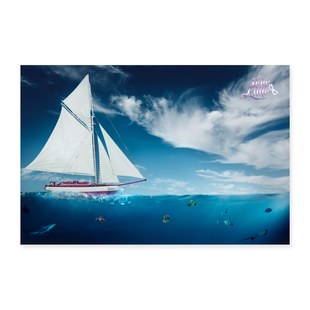 ILVIE LITTLE POSTER II Anastasia Sailing II 60x40 cm - white